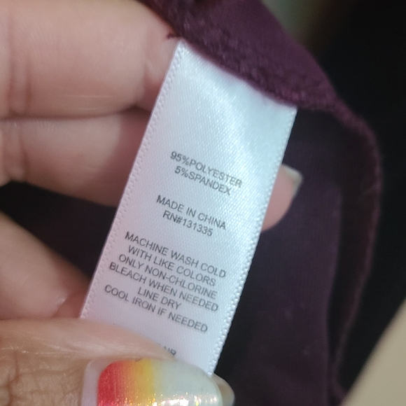 Burgundy Velvet Long Sleeve Bodysuit - Picture 3 of 4